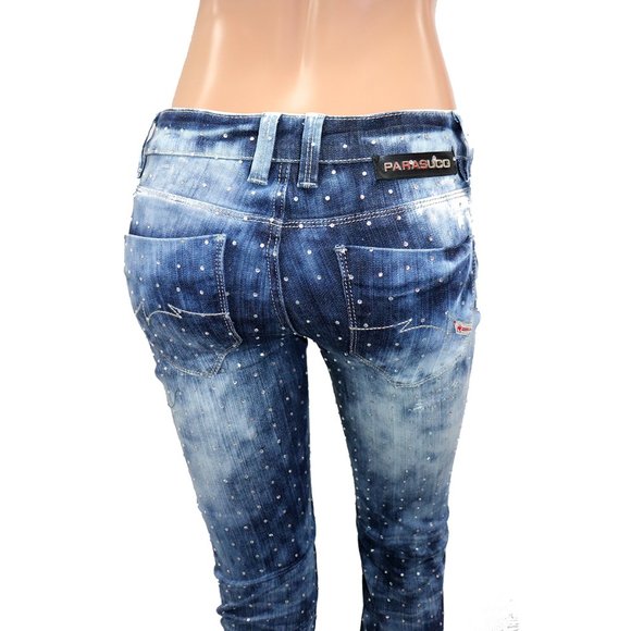 PARASUCO Legend Glitter Rhinestone Skinny Jeans 26 - Picture 5 of 8